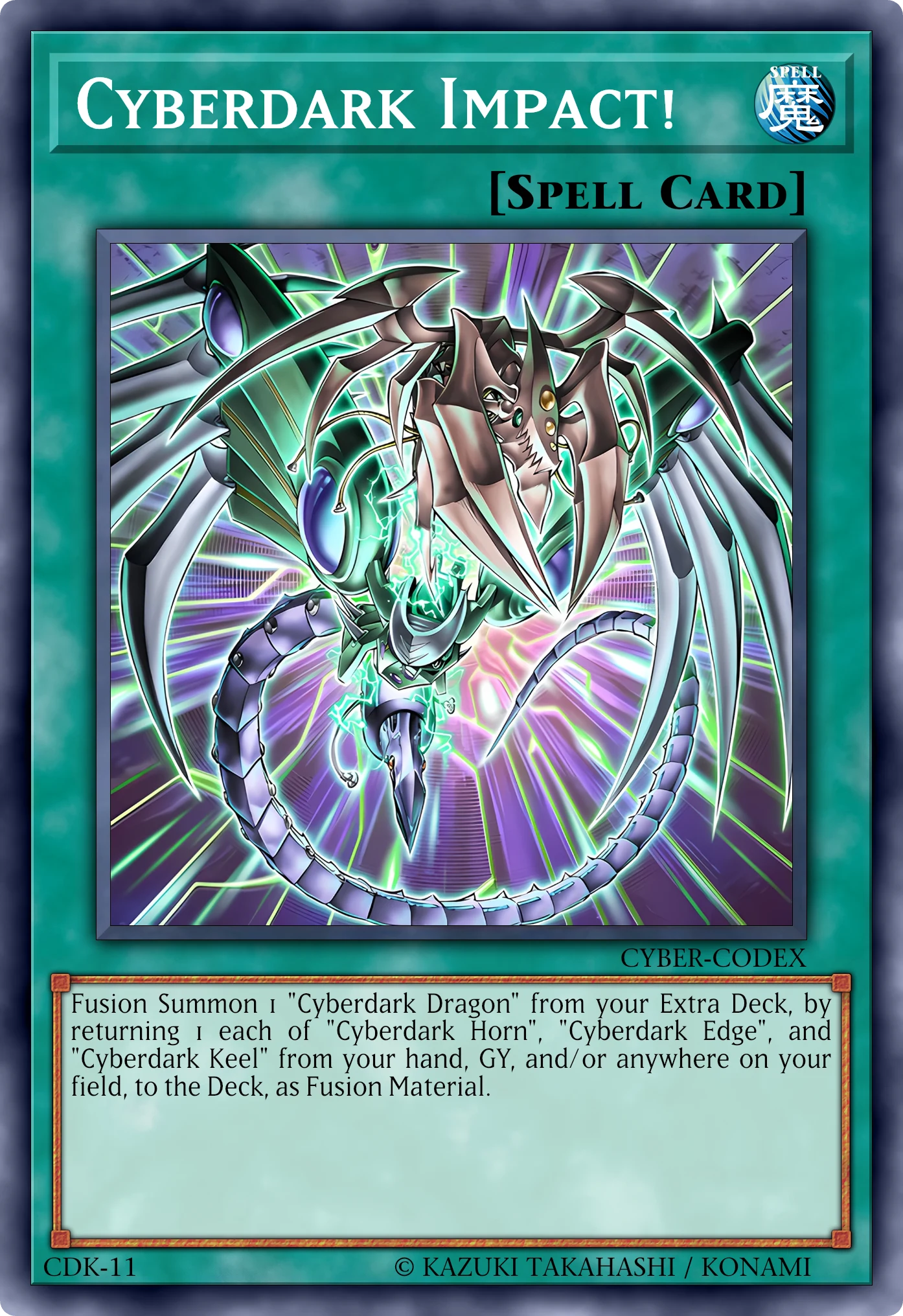 Cyberdark Impact! (Impatto Cyberoscuro!) card, reconstructed: Normal Spell