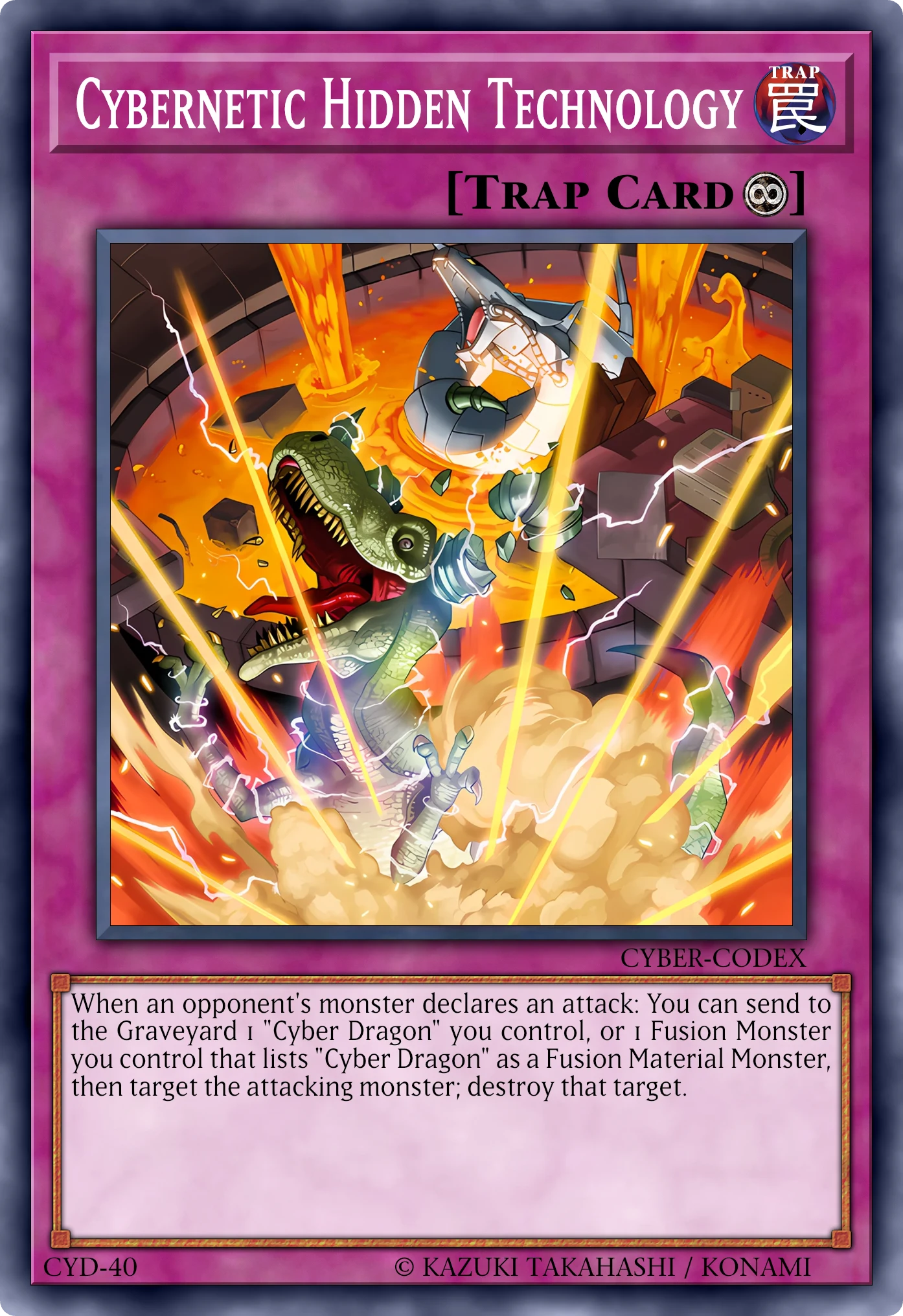 Cybernetic Hidden Technology (Tecnologia Cibernetica Nascosta) card, reconstructed: Continuous Trap