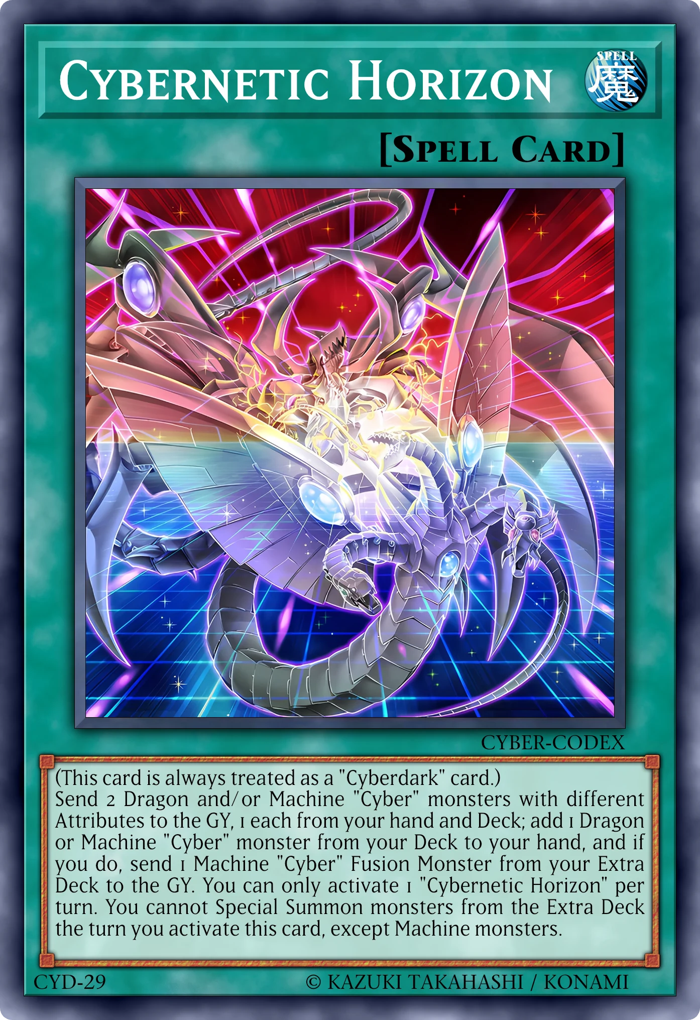 Cybernetic Horizon (Orizzonte Cibernetico) card, reconstructed: Normal Spell