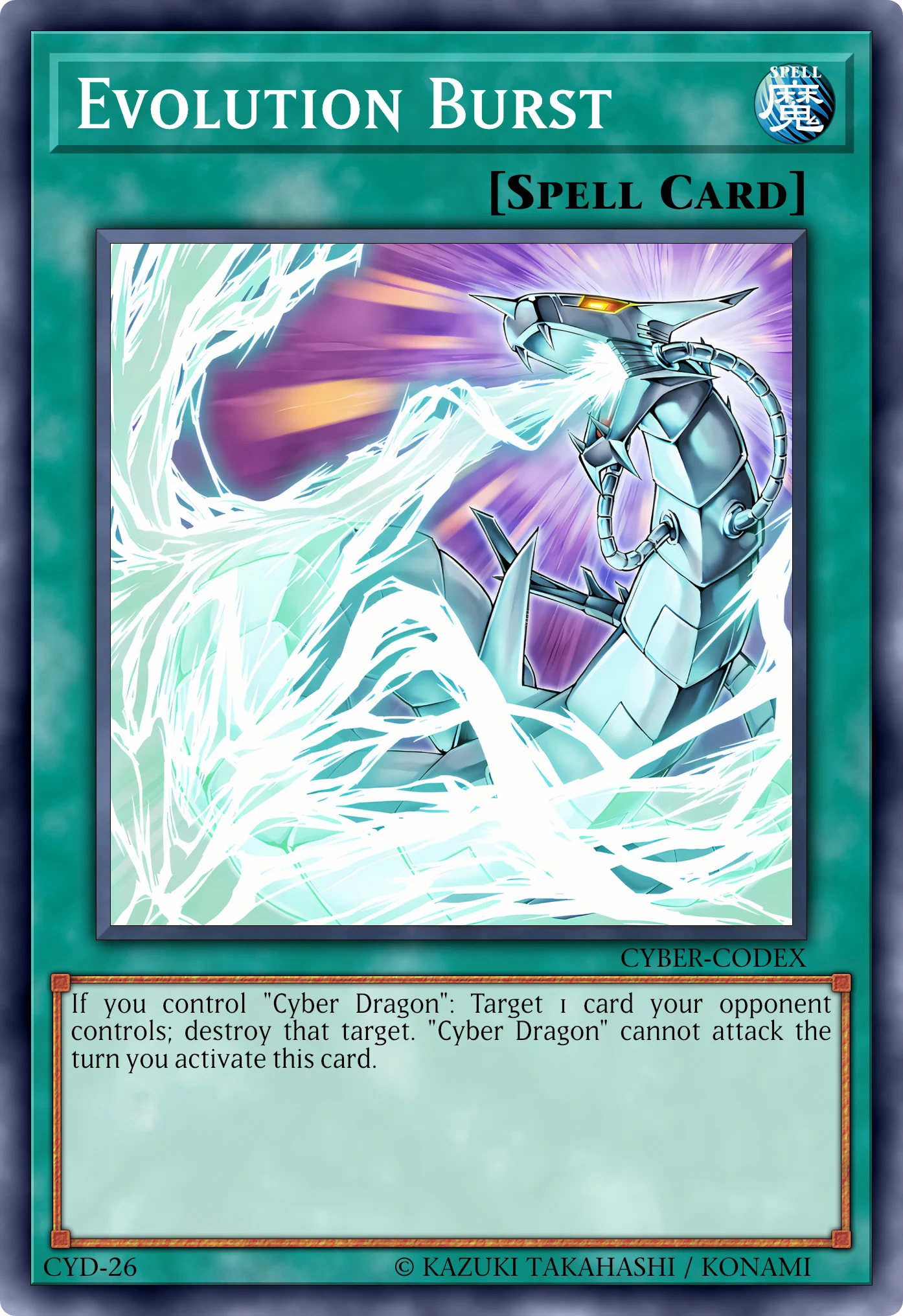 Evolution Burst (Esplosione Evolutiva) card, reconstructed: Normal Spell