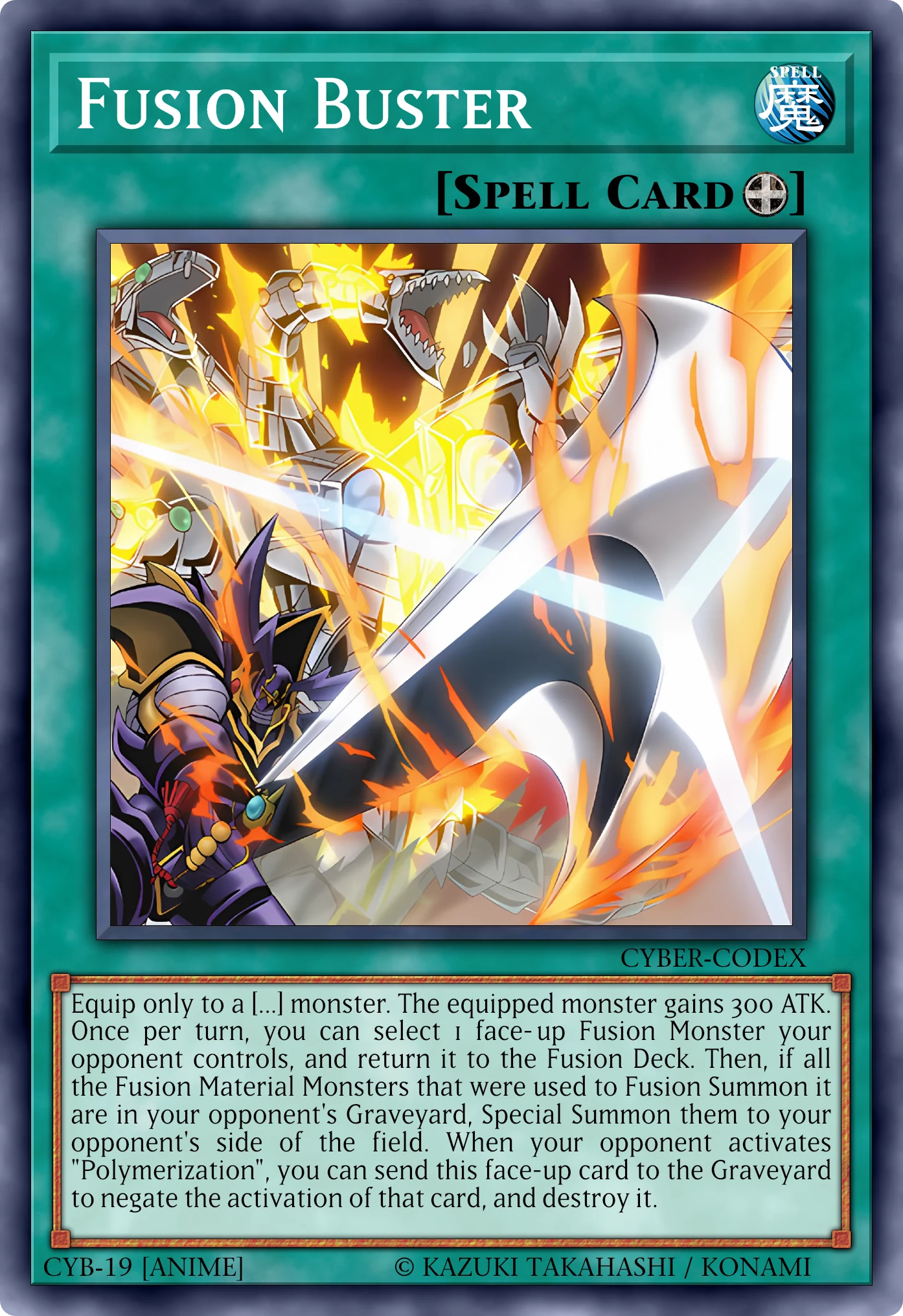 Fusion Buster (Fusione Buster) card, reconstructed: Equip Spell