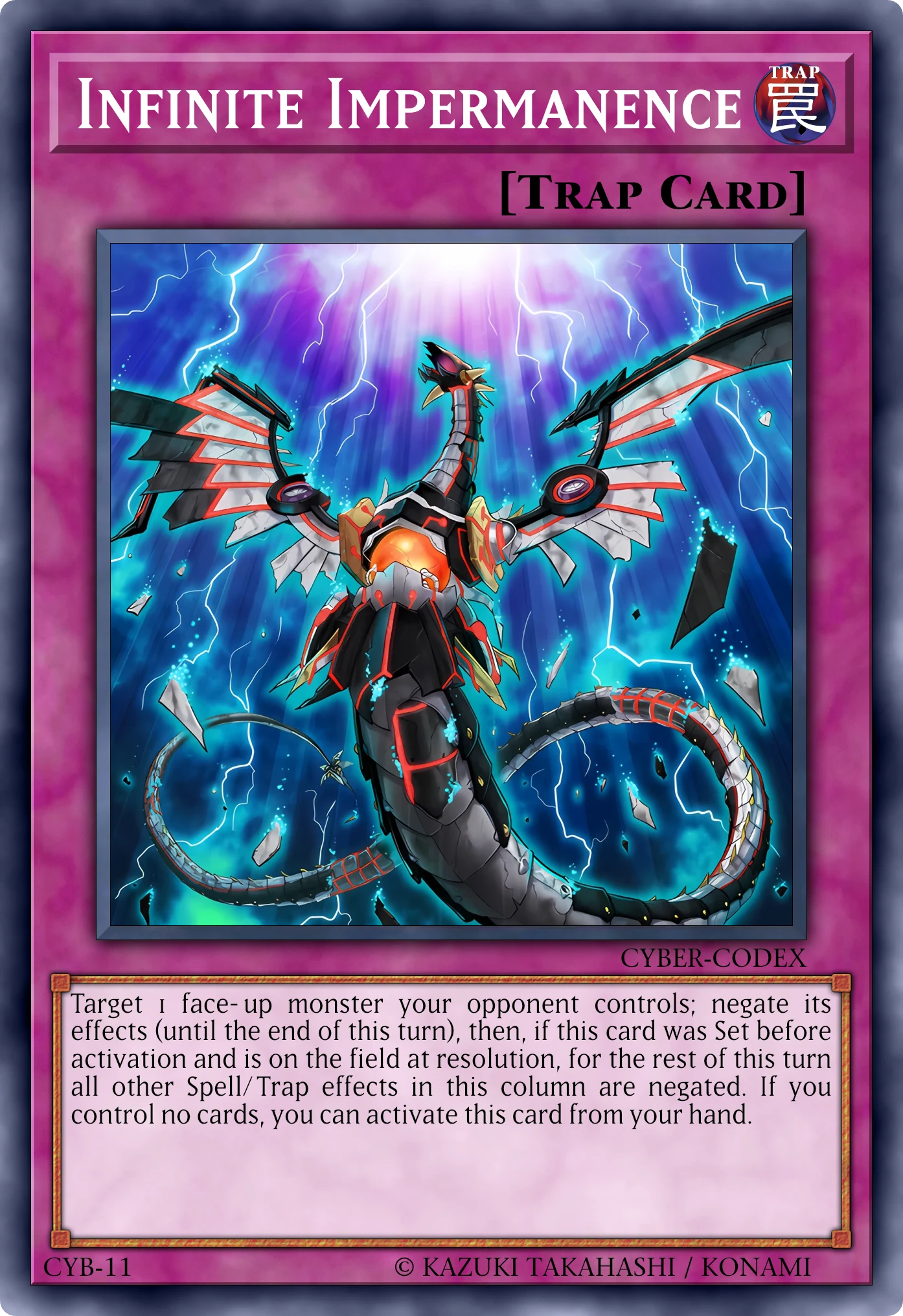 Infinite Impermanence (Impermanenza Infinita) card, reconstructed: Normal Trap