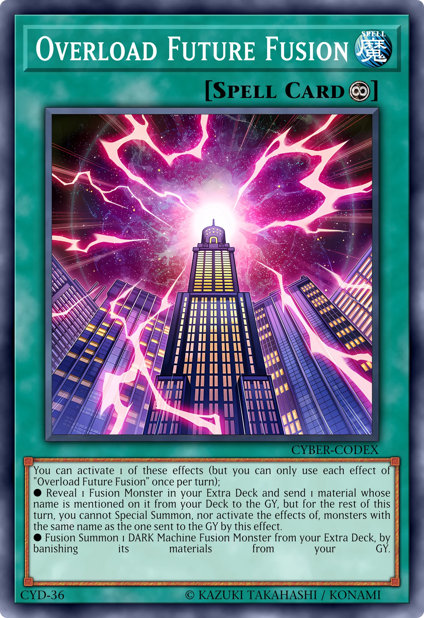 Overload Future Fusion (Fusione Futura Sovraccarico) card, reconstructed: Continuous Spell