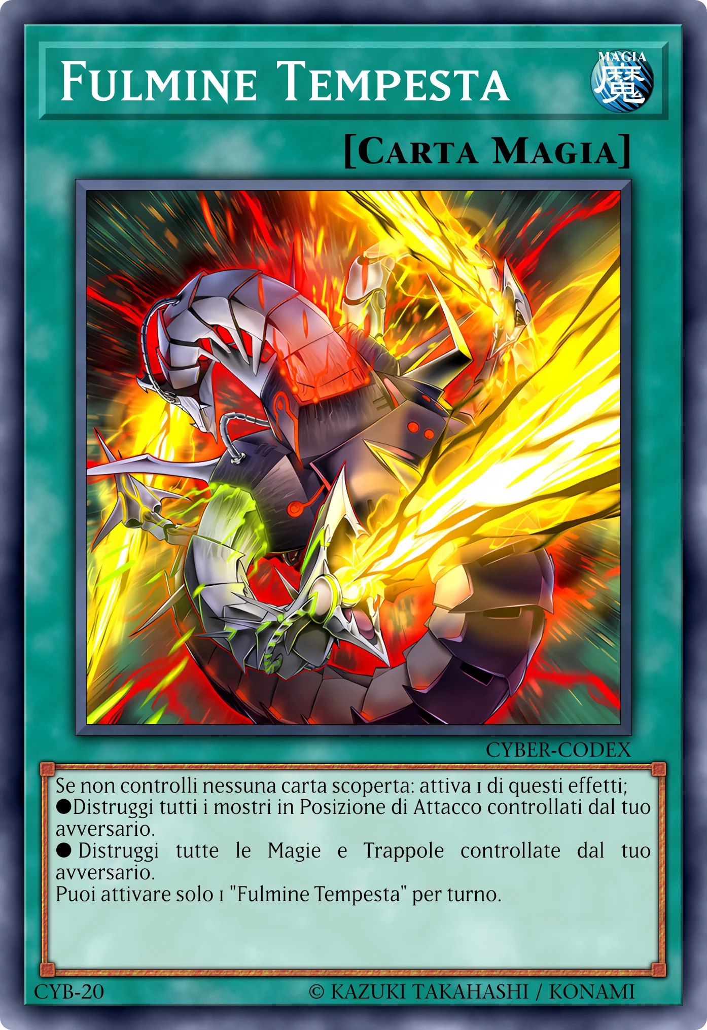 Carta Fulmine Tempesta (Lightning Storm) ricostruita: Magia Normale