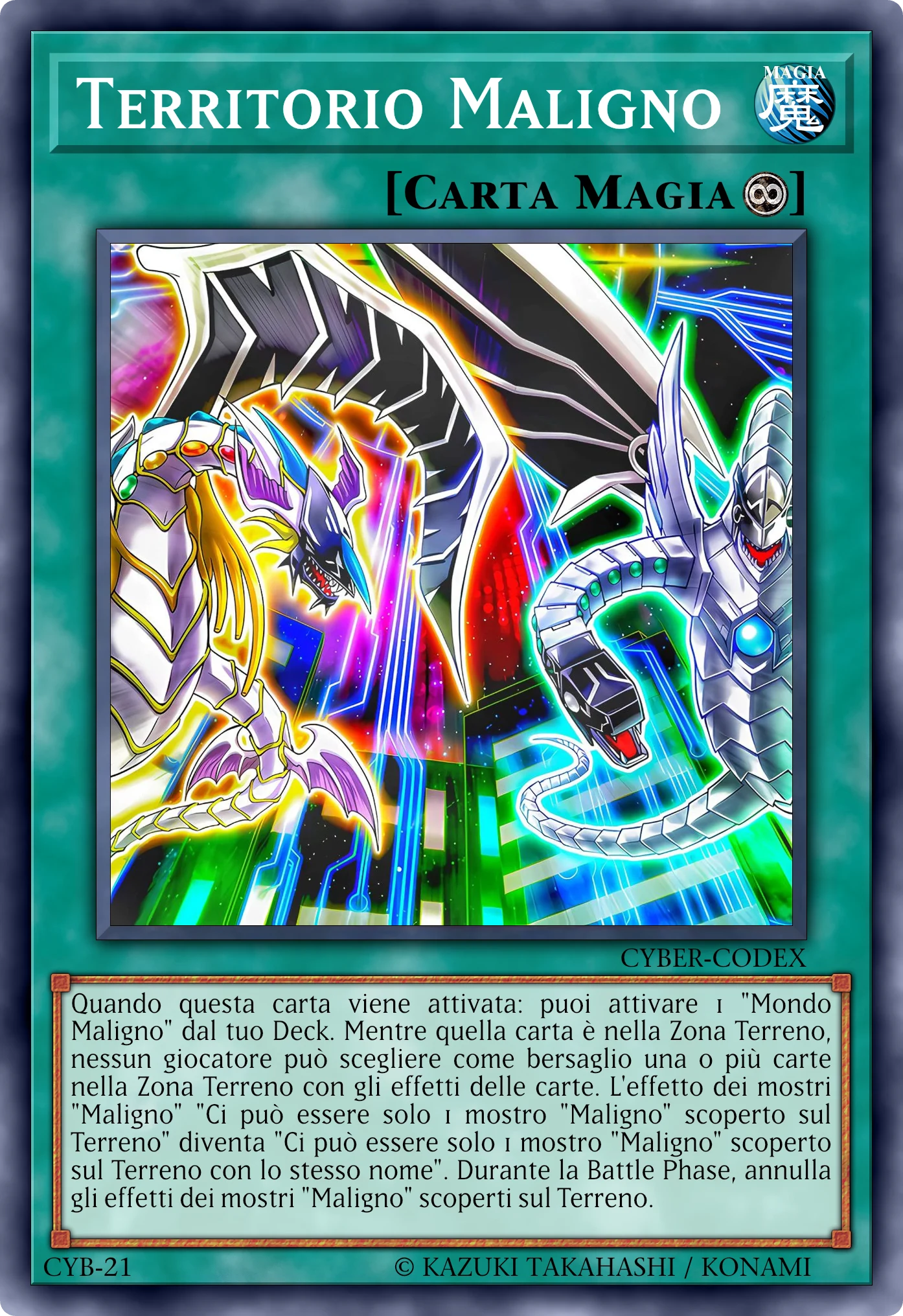 Carta Territorio Maligno (Malefic Territory) ricostruita: Magia Continua